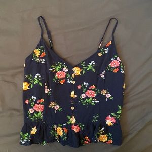 Floral Cropped Stretchy Tank